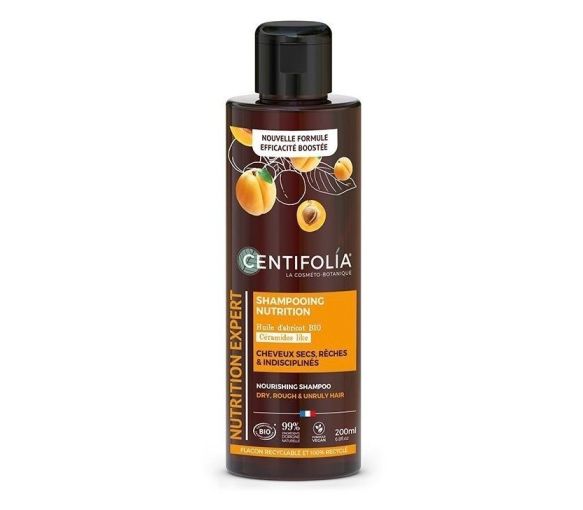 Shampooing nutrition à l'huile d'abricot bio pour cheveux secs - flacon de 200ml