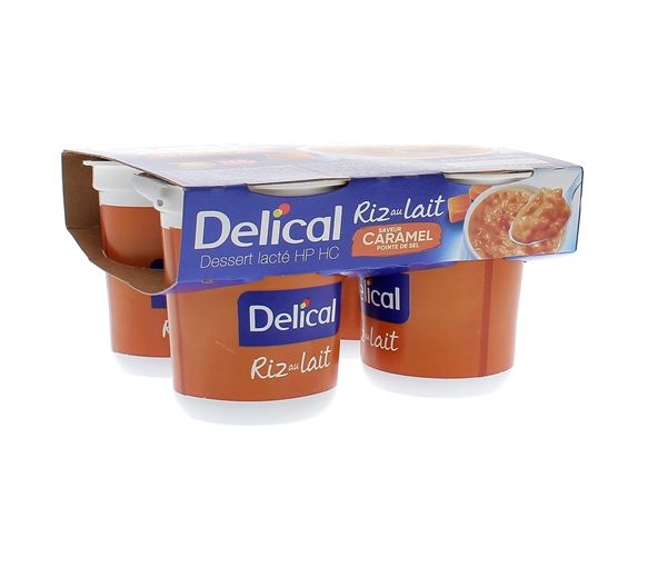 Delical riz au lait HP/HC saveur caramel - 4 pots de 200g