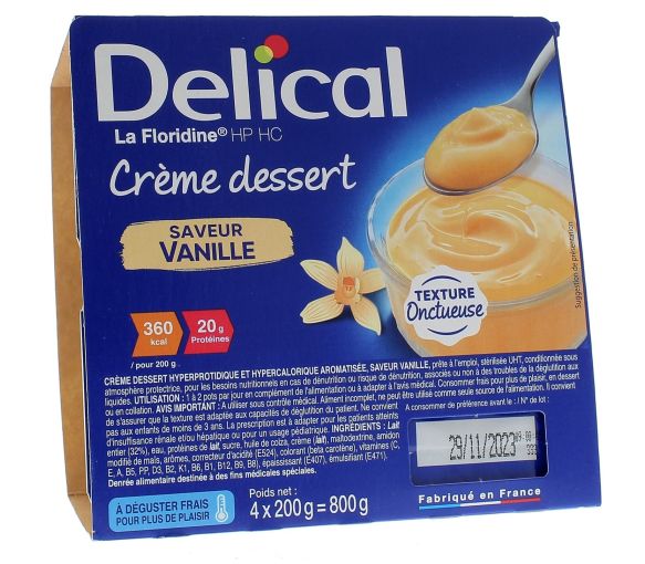 Delical Crème dessert HP/HC La Floridine saveur vanille - 4 pots de 200g - image 1