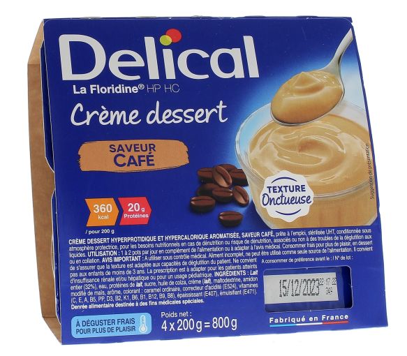 Delical Crème dessert HP/HC La Floridine saveur café - 4 pots de 200g - image 1