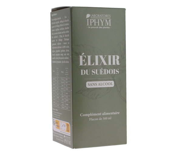 Élixir du suédois sans alcool Iphym - flacon de 300ml - image 1