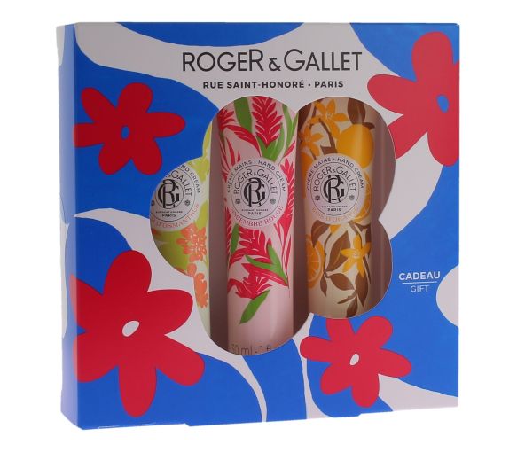 Trio crèmes mains bienfaisante fleur d'osmanthus, gingembre rouge, bois d'orange Roger & Gallet - coffret de 3 crèmes de 30ml - image 1