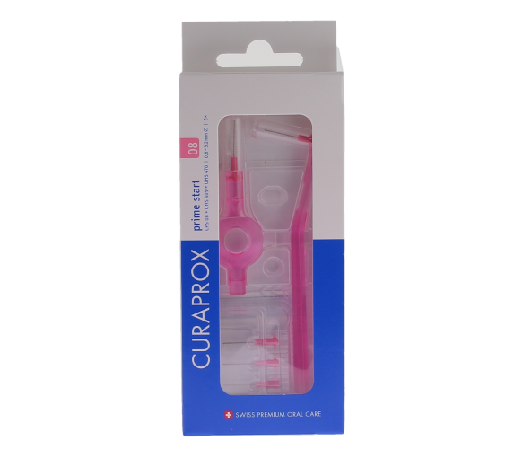 Set de brossettes interdentaires prime start taille 08 Curaprox - boite de 5 brossettes - image 1