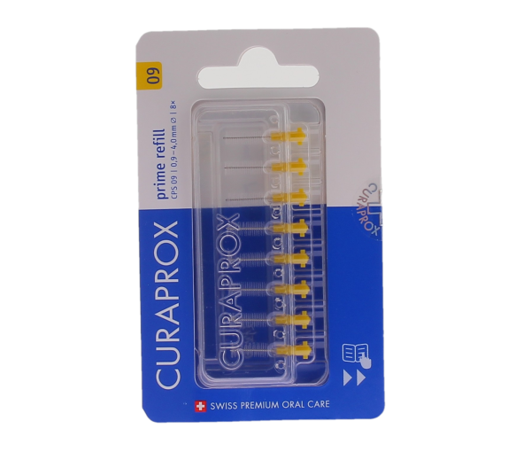 Recharge brossettes interdentaires prime refill taille 09 Curaprox - boite de 8 recharges - image 1