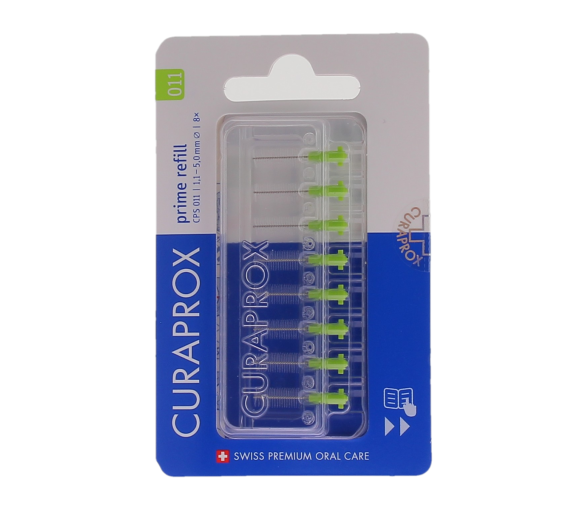 Recharge brossettes interdentaires prime refill taille 011 Curaprox - boite de 8 recharges - image 1