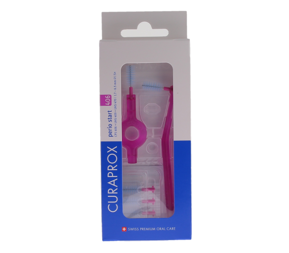 Set de brossettes interdentaires perio start taille 406 Curaprox - boite de 5 brossettes - image 1