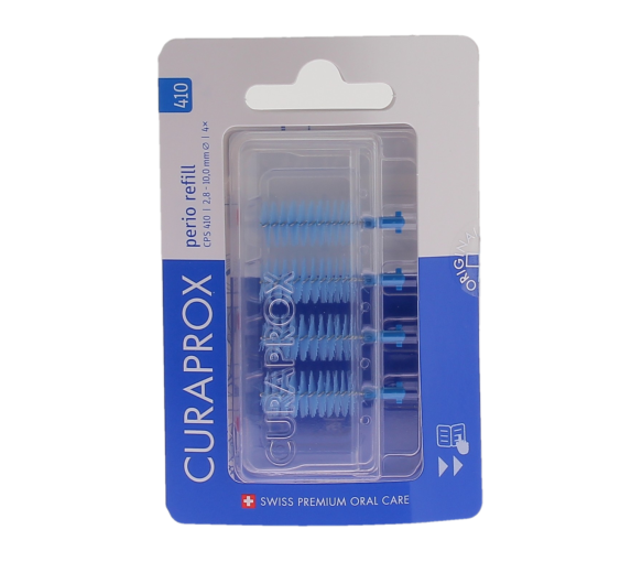 Recharge brossettes interdentaires perio refill taille 410 Curaprox - boite de 4 recharges - image 1