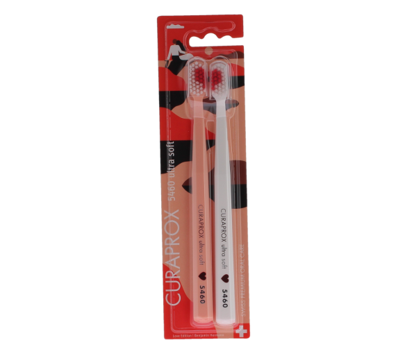 Brosse à dents cs 5460 ultra soft duo love Curaprox - lot de 2 brosses à dents - image 1