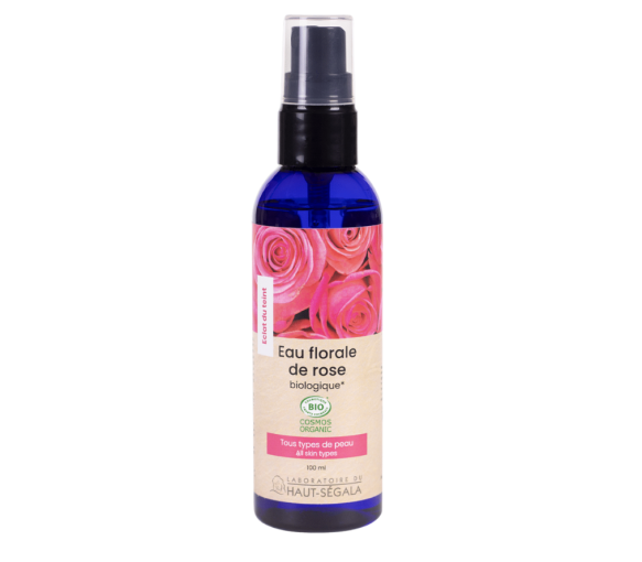 Eau florale de rose bio Haut-ségala - spray de 100ml