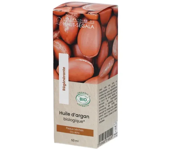 Huile d'Argan bio régénérante Laboratoire Haut-Ségala - flacon de 50ml