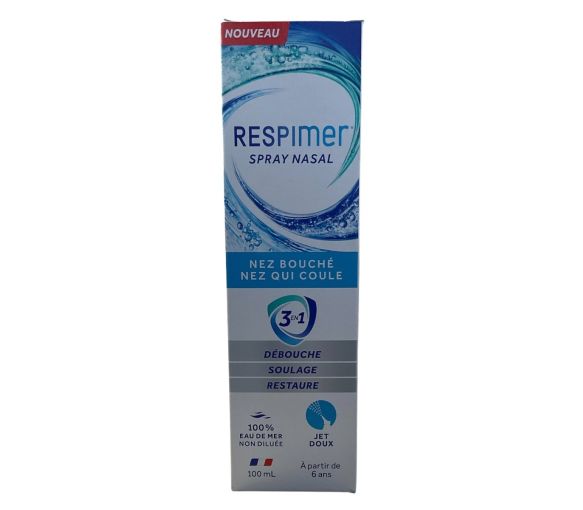 Spray nasal nez bouché nez qui coule Respimer - spray de 100ml - image 1