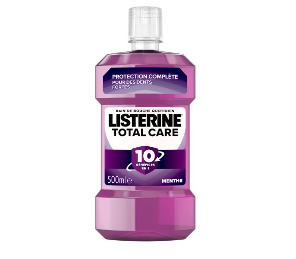 Bain de bouche Total Care goût menthe Listerine - flacon de 500ml - image 1