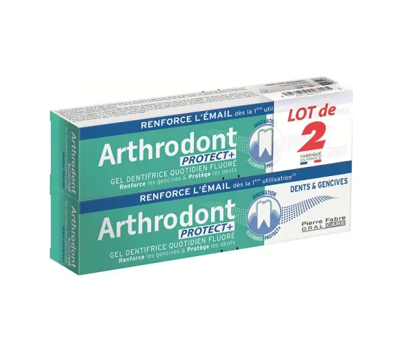 Arthrodont Protect+ dentifrice fluoré - lot de 2 tubes de 75ml
