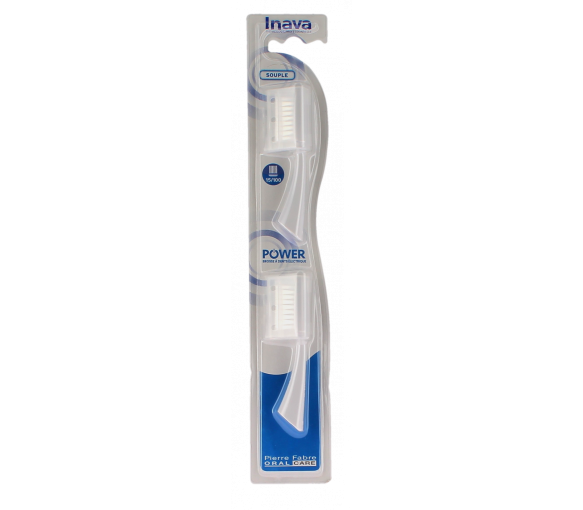 Power brossettes recharge brins souples 15/100 Inava - 2 brossettes
