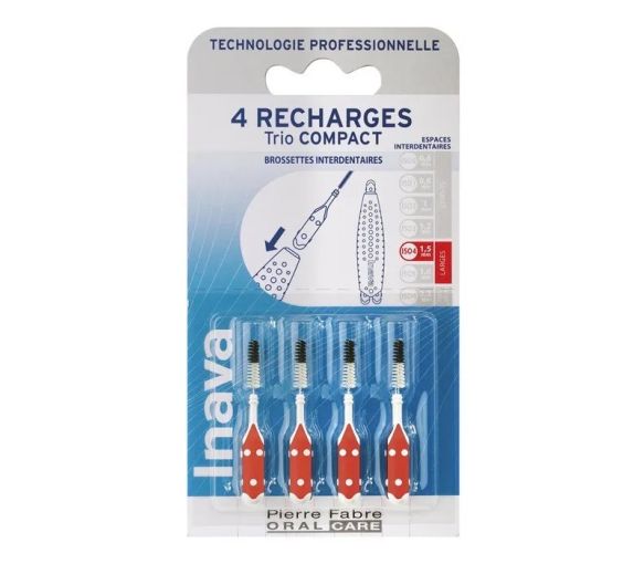 Brossettes interdentaires 1.5mm Trio Compact Inava - 4 recharges