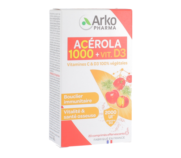 Azinc Vitamines C + D3 Arkopharma - boîte de 20 comprimés effervescents