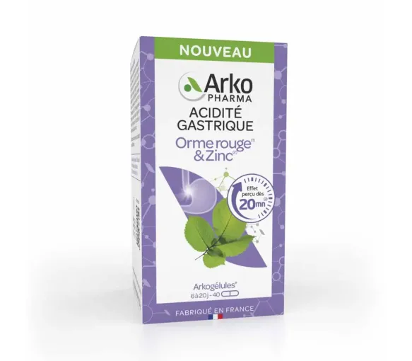 Arkogélules Orme rouge et zinc Arkopharma - boîte de 40 gélules - image 1