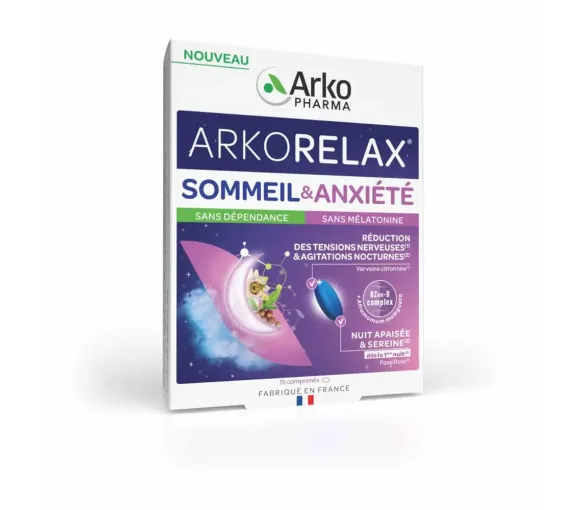 Arkorelax sommeil & anxiété Arkopharma - boîte de 15 comprimés - image 1