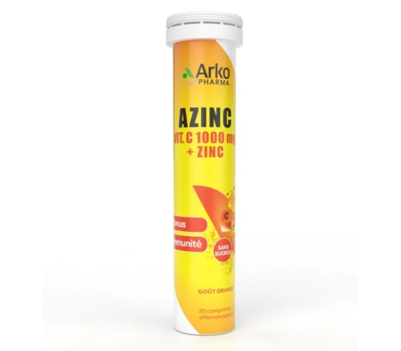 Azinc vit.c 1000mg + zinc Arkopharma - tube de 20 comprimés