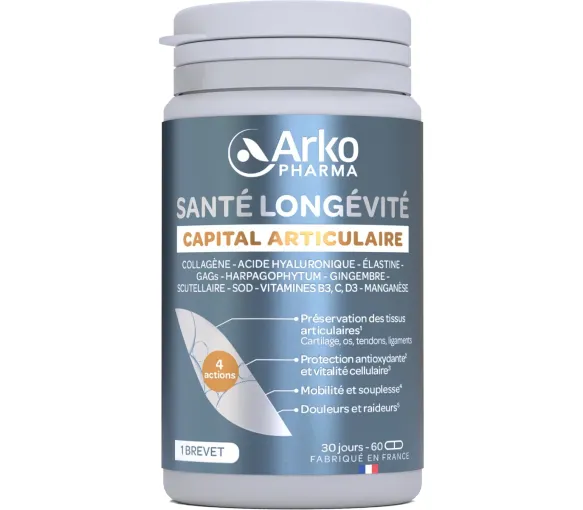 Santé longévite capital articulaire Arkopharma - pot de 60 gélules