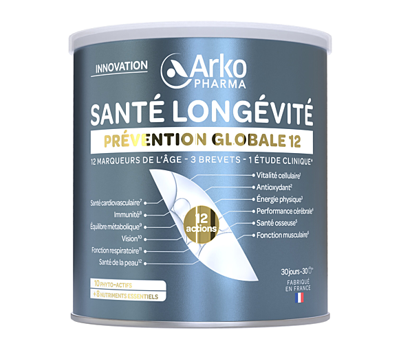 Santé longévite prévention globale 12 Arkopharma - pot de 285g