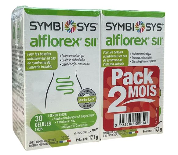 Symbiosys Alflorex SII Biocodex - lot de 2 boites de 30 gélules - image 1