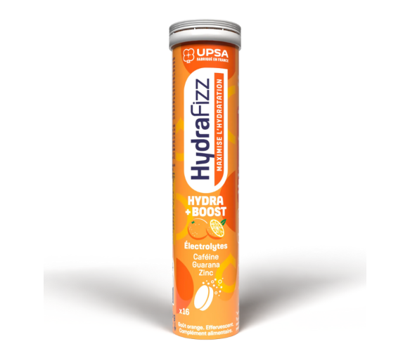 HydraFizz hydra+boost goût orange Upsa - tube de 16 comprimés effervescents - image 1