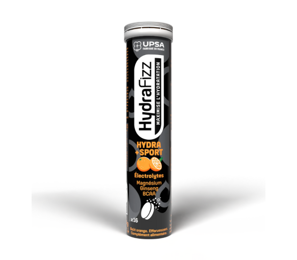 HydraFizz hydra+sport goût orange Upsa - tube de 16 comprimés effervescents - image 1