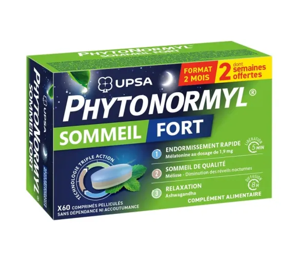 Phytonormyl Sommeil fort Upsa - boite de 60 comprimés