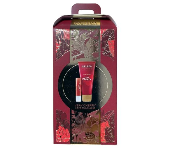 Coffret Very Cherry lèvres et mains Weleda - coffret contenant 2 produits