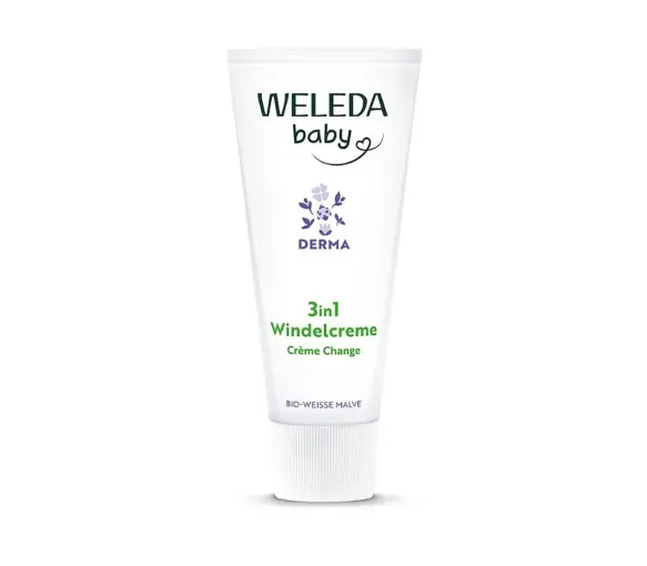 Crème 3 en 1 pour le change Weleda Baby Derma - tube de 50ml