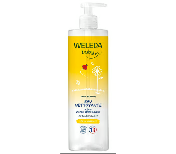 Eau nettoyante baby Weleda - flacon-pompe de 400ml - image 1