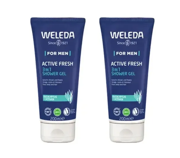 Gel douche Active fresh 3en1 Weleda homme - lot de 2 tubes de 200ml offre spéciale - image 1