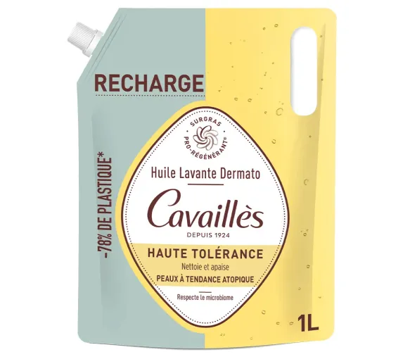 Huile lavante dermato haute tolérance Rogé Cavaillès - recharge de 1L