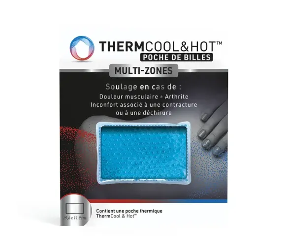 Thermocool&hot poche de billes multi-zones Bausch lomb - poche de billes 19,6x11,9cm