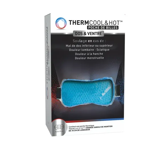 Thermocool&hot poche de billes dos et ventre Bausch lomb - poche de billes 46,5x19cm