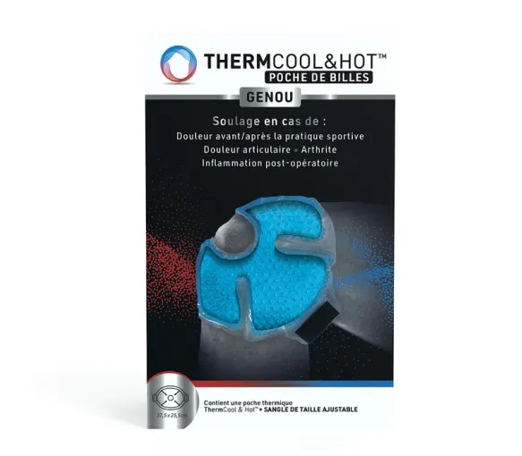 Thermocool&hot poche de billes genou Bausch lomb - poche de billes 37,5x25,5cm