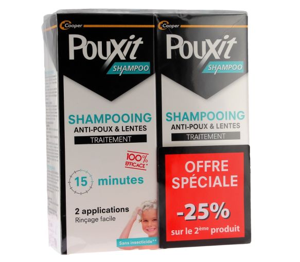 Shampooing anti-poux et lentes Pouxit - lot de 2 flacon de 200ml -25% sur le 2ème - image 1