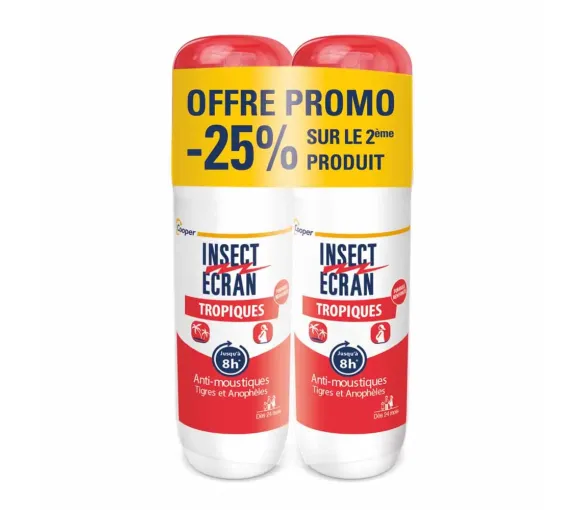Anti-moustiques tropiques Insect Écran - lot de 2 sprays de 75ml offre spéciale - image 1