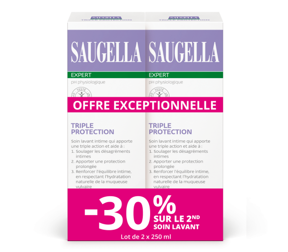 Soin lavant intime triple protection Saugella - lot de 2x250ml -30% sur le second soin lavant - image 1