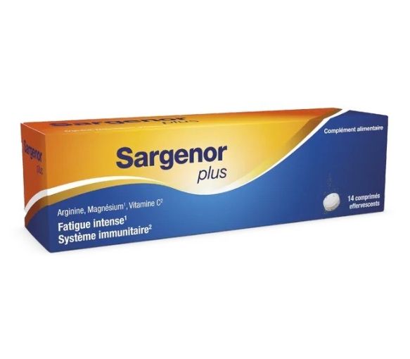 Sargenor plus Arginine, Magnésium, Vitamine C - tube de 14 comprimés effervescents - image 1