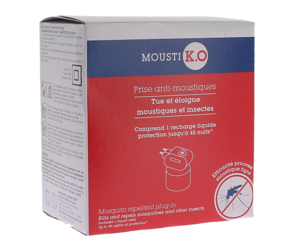 Mousti K.O prise anti-moustiques Marque verte - prise anti-moustique + 1 recharge - image 1