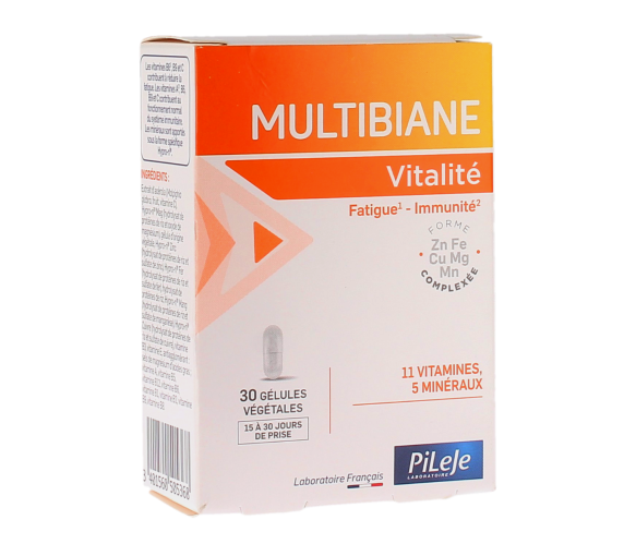 Multibiane vitalité Pileje - boîte de 30 gélules - image 1