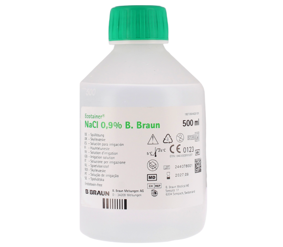 Ecotainer NaCl 0,9% solution d'irrigation B.Braun - flacon de 500ml