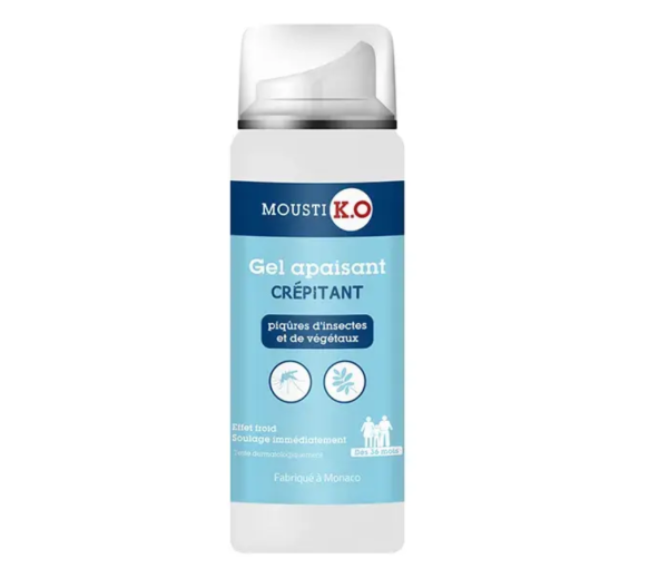 Mousti K.O gel apaisant crépitant Marque Verte - flacon de 50ml