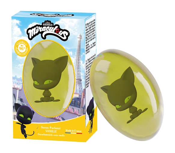 Savon solide Vanille figurine Plagg Le Comptoir du Bain x Miraculous - pain de 75g