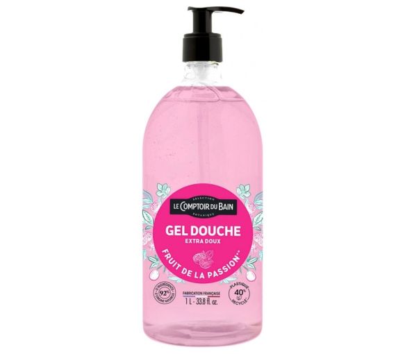 Gel douche fruit de la passion Le Comptoir du Bain - flacon-pompe de 1L