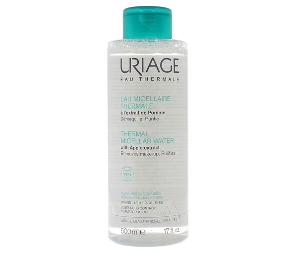 Eau micellaire thermale peaux mixtes à grasses Uriage - flacon de 500 ml - image 1
