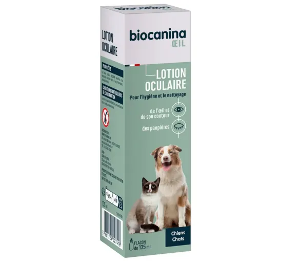 Lotion oculaire chiens et chats Biocanina - flacon de 135ml