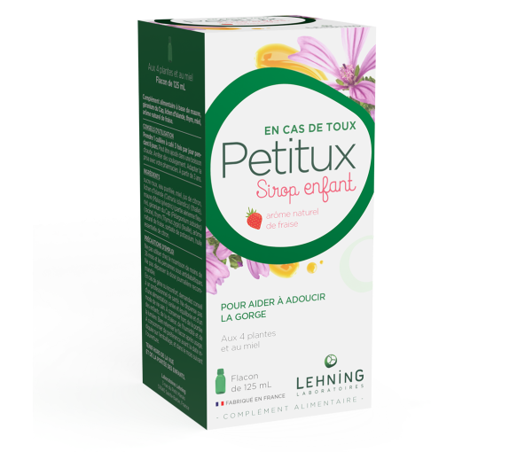 Petitux enfants arôme fraise Lehning - flacon de 125 ml